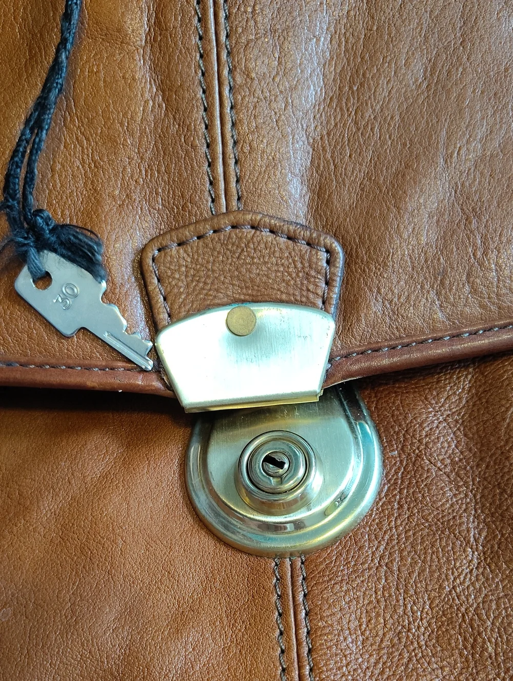 Vintage Leather Messenger Bag Multi Compartments